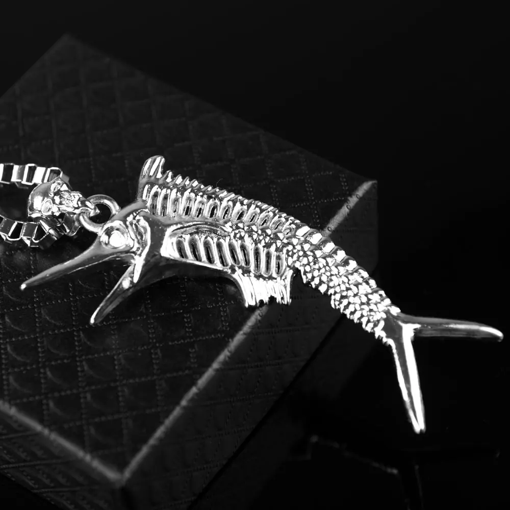 Car Pendant Shark Fish skeleton Bone Hanging Ornaments Automobiles Rearview Mirror Suspension Decoration Accessories Gifts