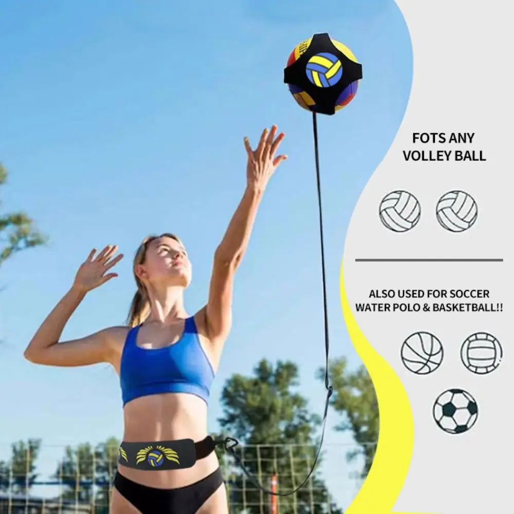 Elasticity Volleyball Training Kit Improves Dribbling Skills Adjustable Volleyball Spike Trainer Creativity Soccer Training Aid