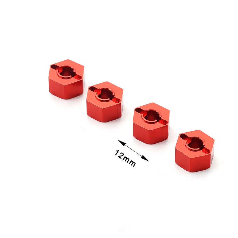 Aluminum 12mm Hex Hubs Wheel Adapters Flanged Lock Nuts Cross Wrench for Traxxas Stampede Slash 4x4 1/10 RC Car Upgrade Parts