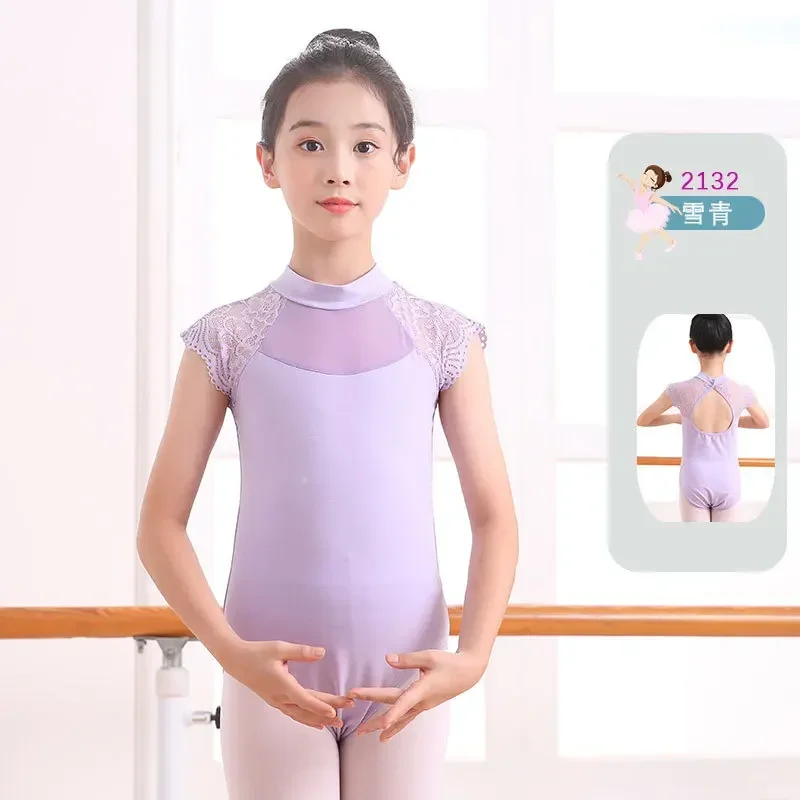 الفتيات الاطفال ملابس الرقص رداء رقص الباليه لأزياء النساء الجمباز Dancewear بلا أكمام الرقص الدانتيل ارتداء للسيدات بحيرة البجع
