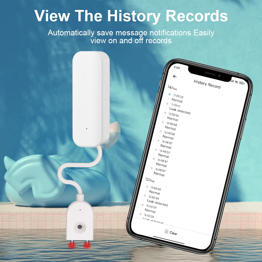Zigbee 3.0 Alarm Water Leak Detector Water Sensor Flood Alert Overflow Security Alarm Works With Ewelink APP Need Gateway