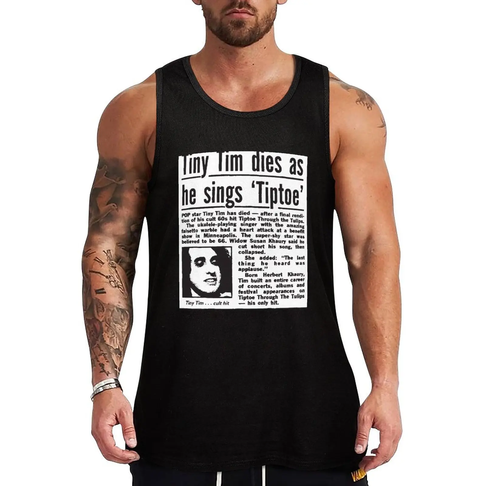 

RIP Tiny Tim Tank Top sleeveless vests Men's vest clothing men Male clothes