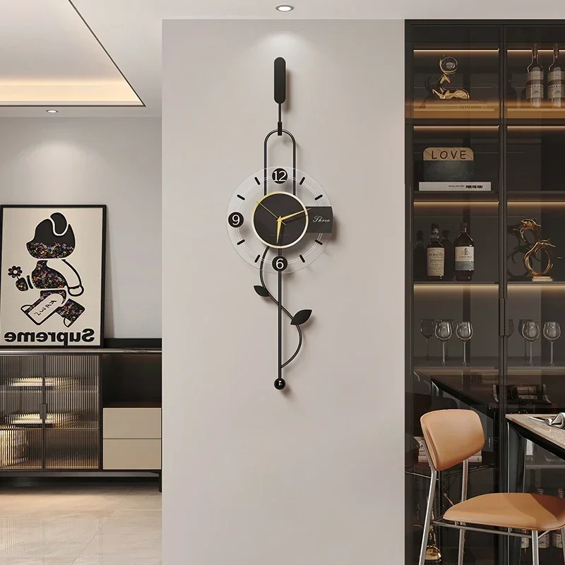 Restaurant Cute Wall Clocks Digital Luxury Restaurant Interior Art Mural Wall Watch Aesthetic Vintage Reloj Pared Home Decor