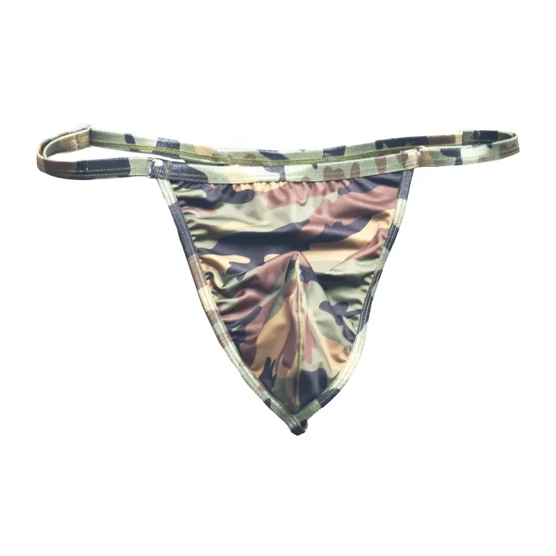 

4PCS/Pack Sexy Men Adjustable Camouflage Thongs Low Waist Jockstrap T-back Underwear Soft Breathable G-strings Underpants Briefs