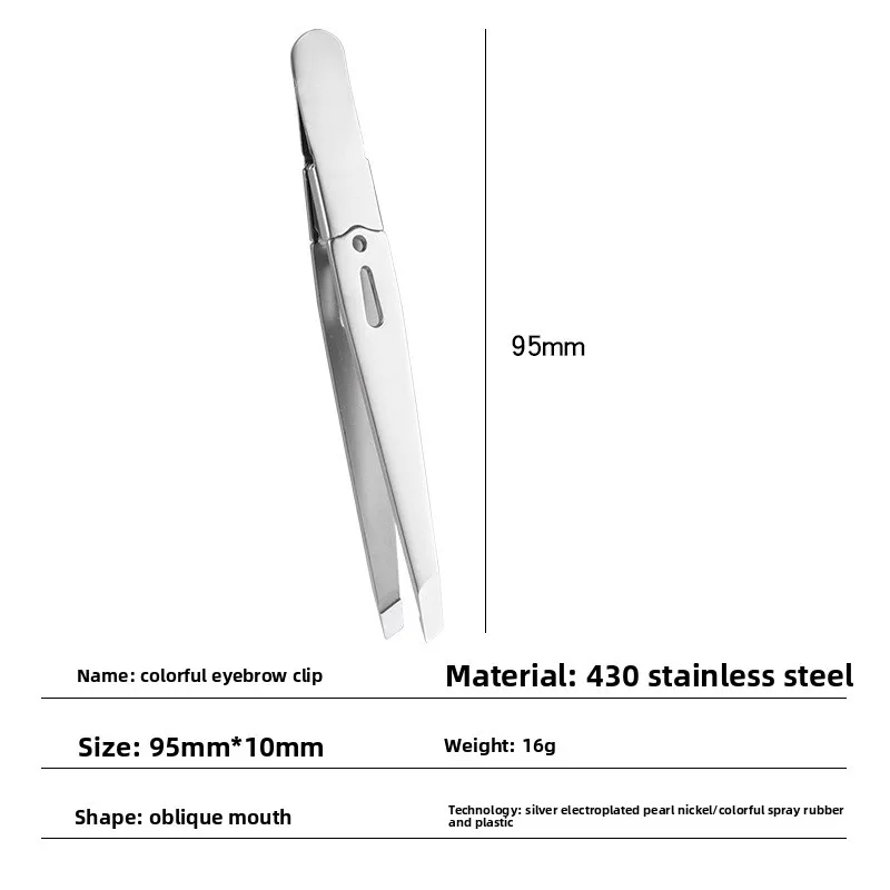 MR.GREEN Eyebrow Tweezer Colorful Hair Beauty Fine Hairs Puller Stainless Steel Slanted Eye Brow Clips Removal Makeup Tools