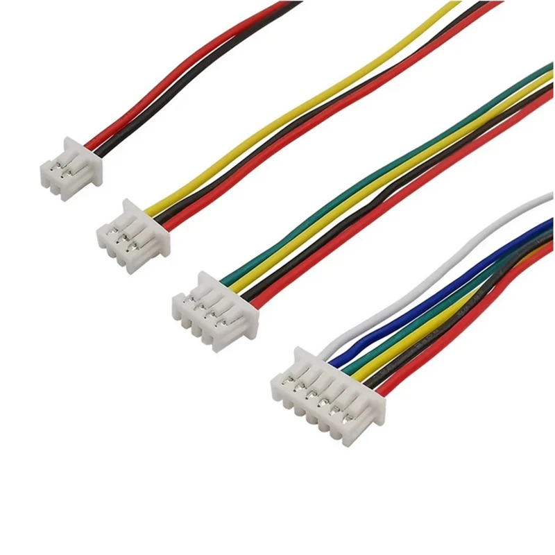 Conector de Cable de enchufe hembra JST 1,25, 10 piezas, 1,25mm, 2/3/4/5/6/8/Pin, 10CM, 15CM, 20CM, 30CM