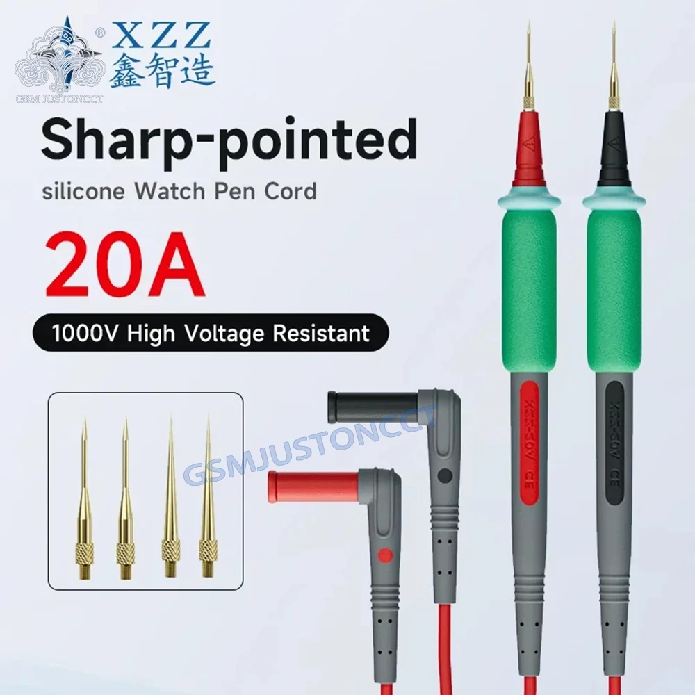 XZZ P2 1000V 20A Super Conducting Multimeter Lead For Digital Current Voltage Probe Needle Tip Test Lead Wire Pen Cable Tools