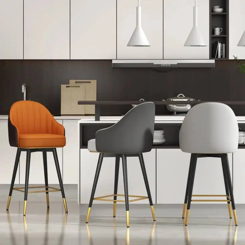 

Design Restaurant Bar Chair Height Modern Restaurant Metal Kitchen Bar Chair Luxury Counter Outdoor Barkrukken Furniture SR50BC
