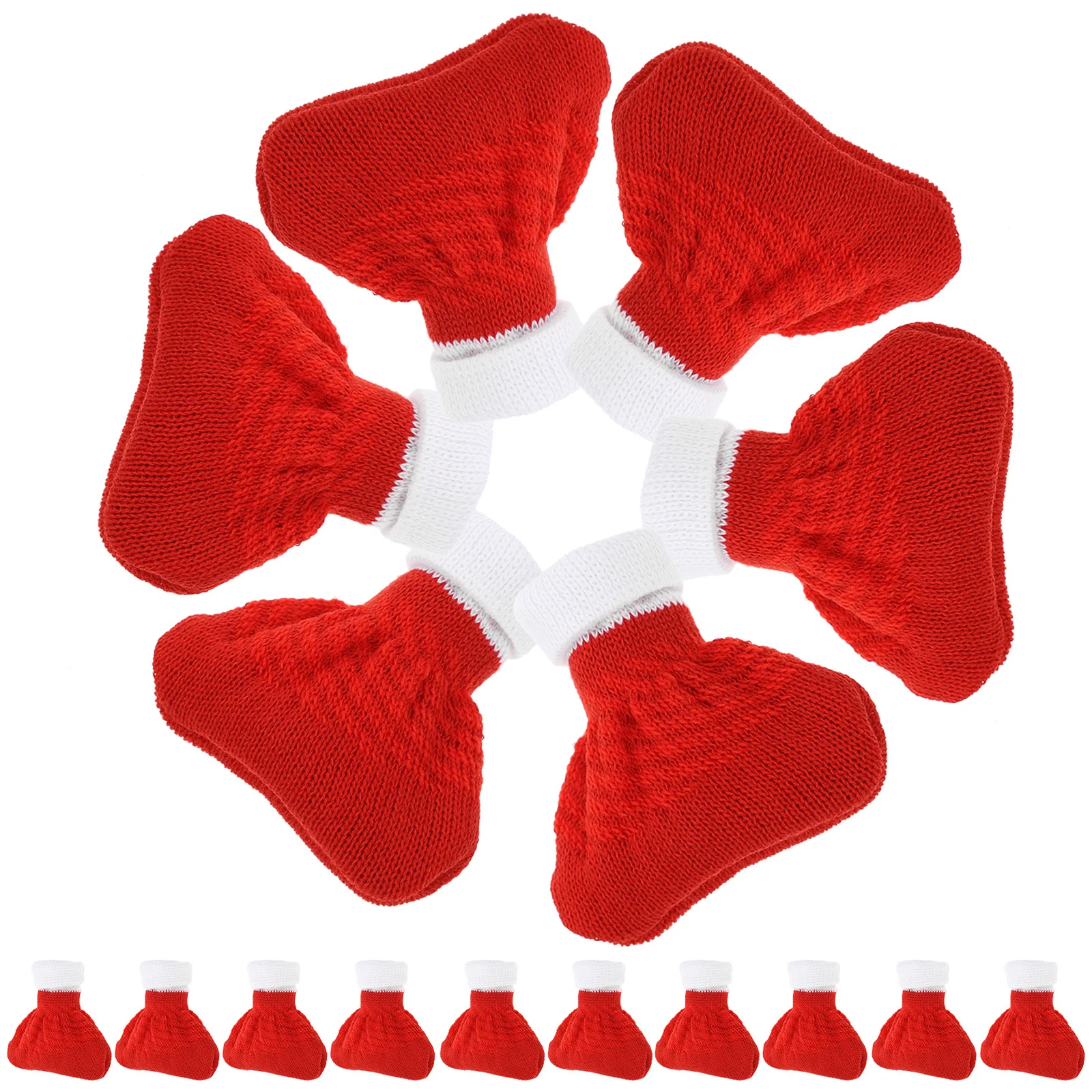 

16pcs Christmas Chair Leg Covers Table Feet Sleeves Holiday Home Decor Furniture Protectors Anti-Scratch Floor Pads Dining Room