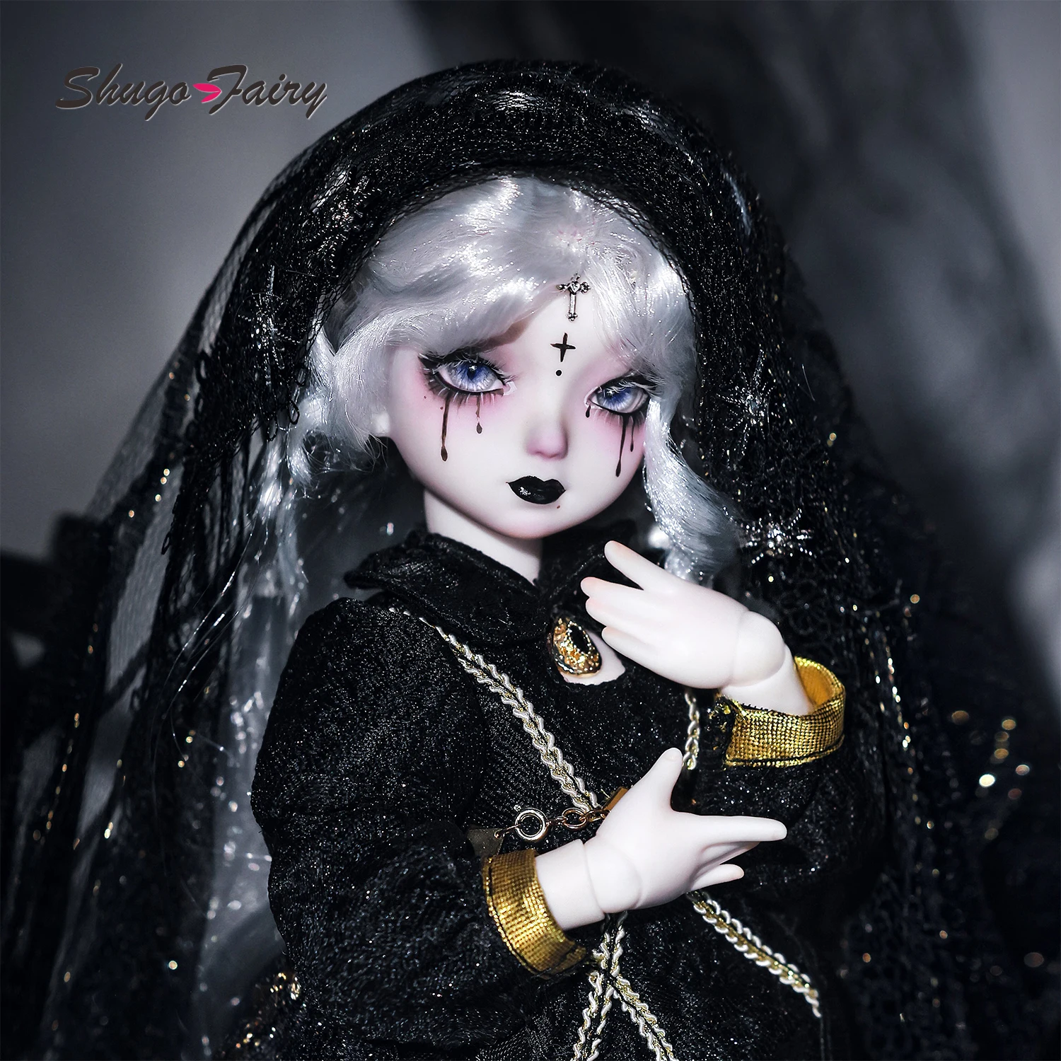 Finn Ball Jointed Doll 1/6 Medieval Gothic Skull Bride FullSet Skull Joints Dress High Quality Anime Resin Figure ShugaFairy