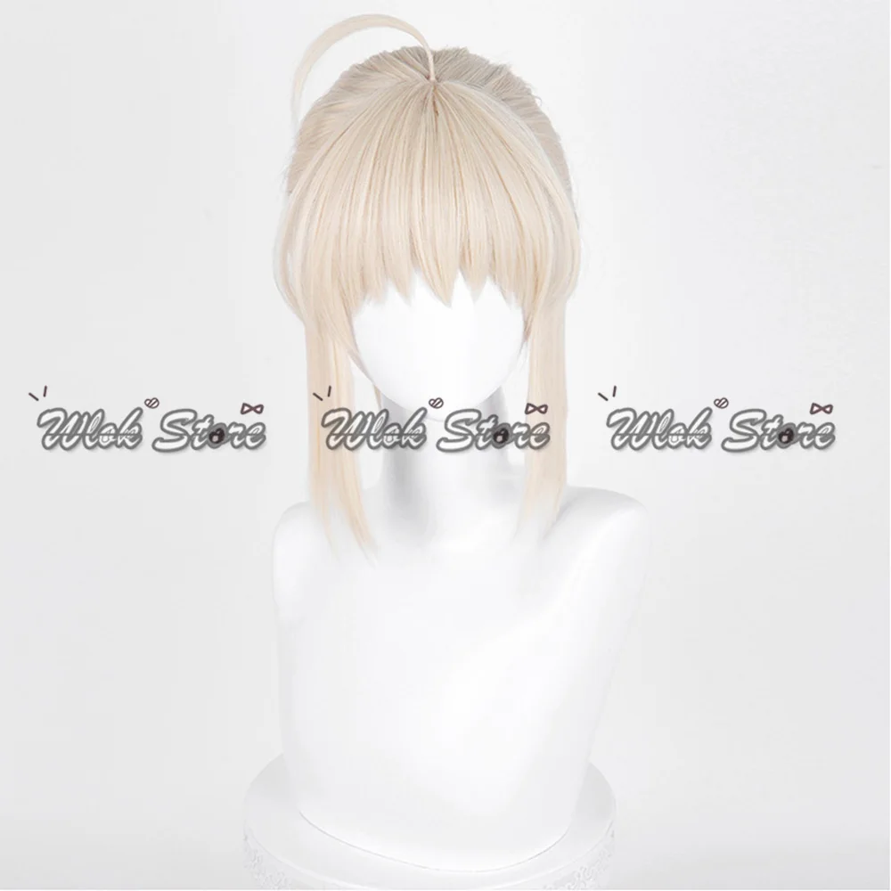 เกม Honkai Star Rail Fate Saber คอสเพลย์วิกผมสีบลอนด์วิกผม Bun ฮาโลวีน Carnival Party สําหรับผู้หญิงหญิงบทบาทเล่นอุปกรณ์เสริม