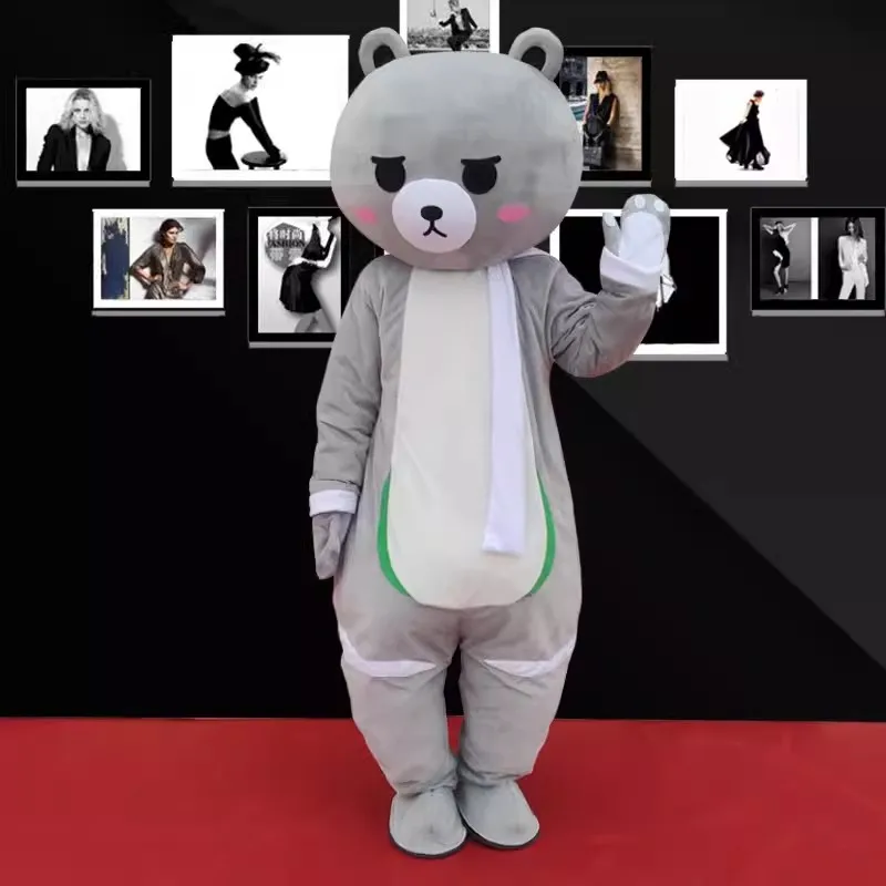 Cosplay danza orso mascotte Fancy Cartoon Costume Dress Halloween Carnival Wicked Funny Party Anime Performance Doll copricapo