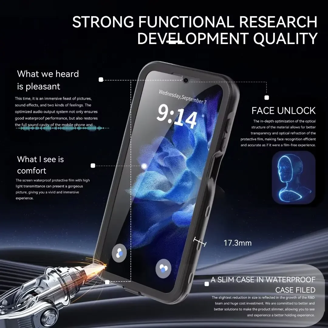 IP68 Waterproof Case For Samsung Galaxy S26 A16 5G S24 Ultra S23 FE Note 20 S25 Plus Diving Depth Underwater Swim Outdoor Cover