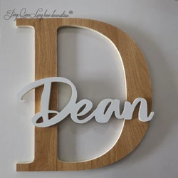 Custom Made Wooden Letters, Baby Nursery Wall Hanging Letters in Script Font, Baby Name Sign, Kids Room Decor, Wood Letters