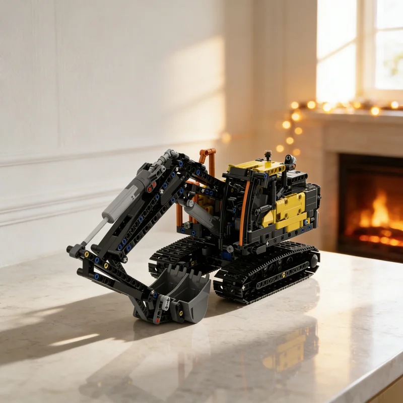 

834 детали MOC: Электрический экскаватор EC230 с моторизованным приводом, техническая модель, конструктор, креативный подарок, декор для демонстрации, сборная модель