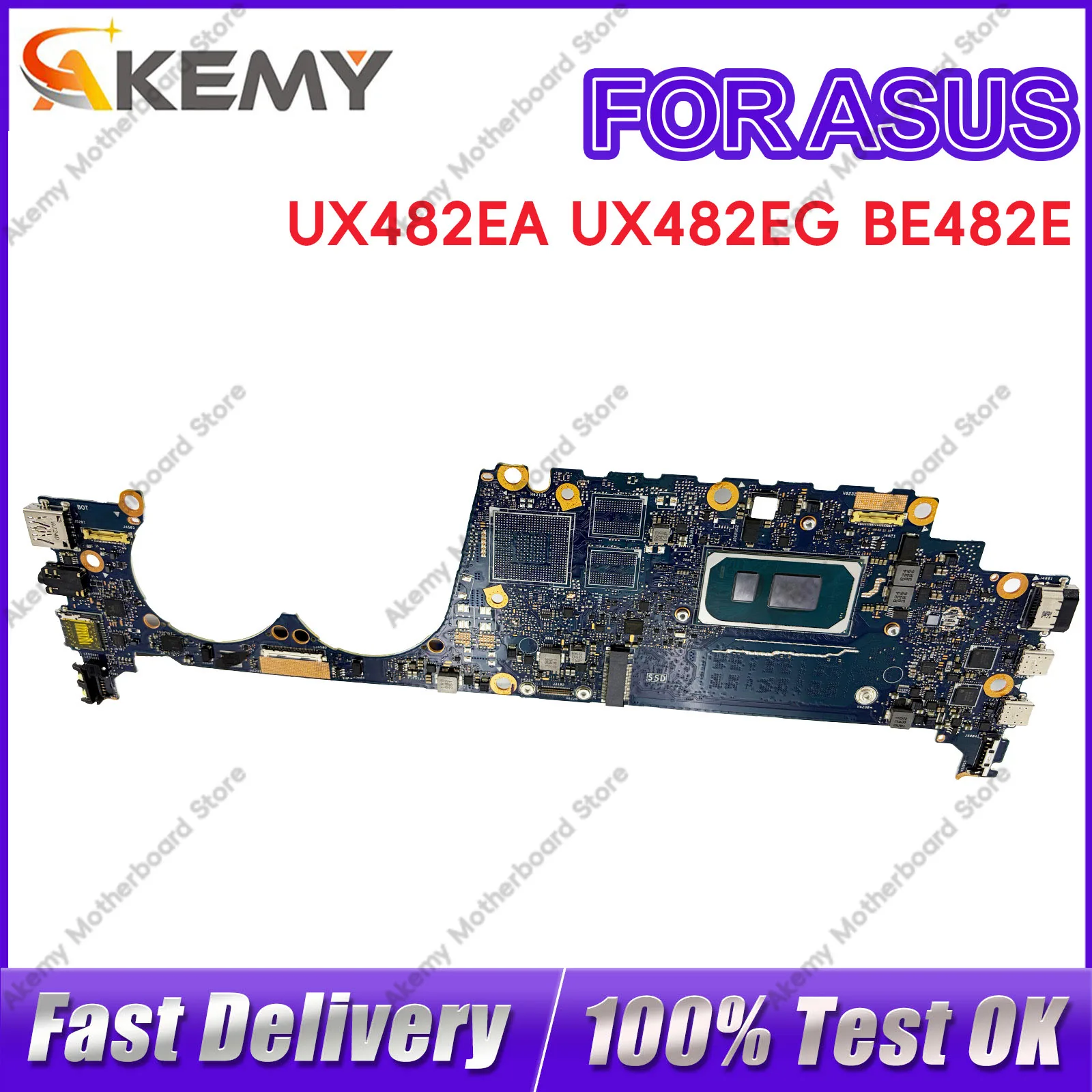 

UX482EA Laptop Motherboard For ASUS UX482EG UX4100E UX482EGR UX482E UX482EAR BX482E BE482E Mainboard 11th Gen I3 i5 i7 CPU