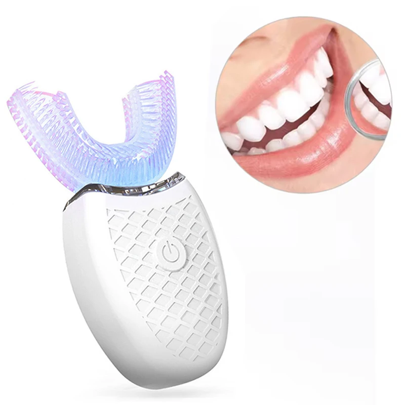 Wireless Electric U-Shaped Toothbrush Can Vibrate 360 Degrees To Clean Teeth Portable Electric U-Shaped Toothbrush