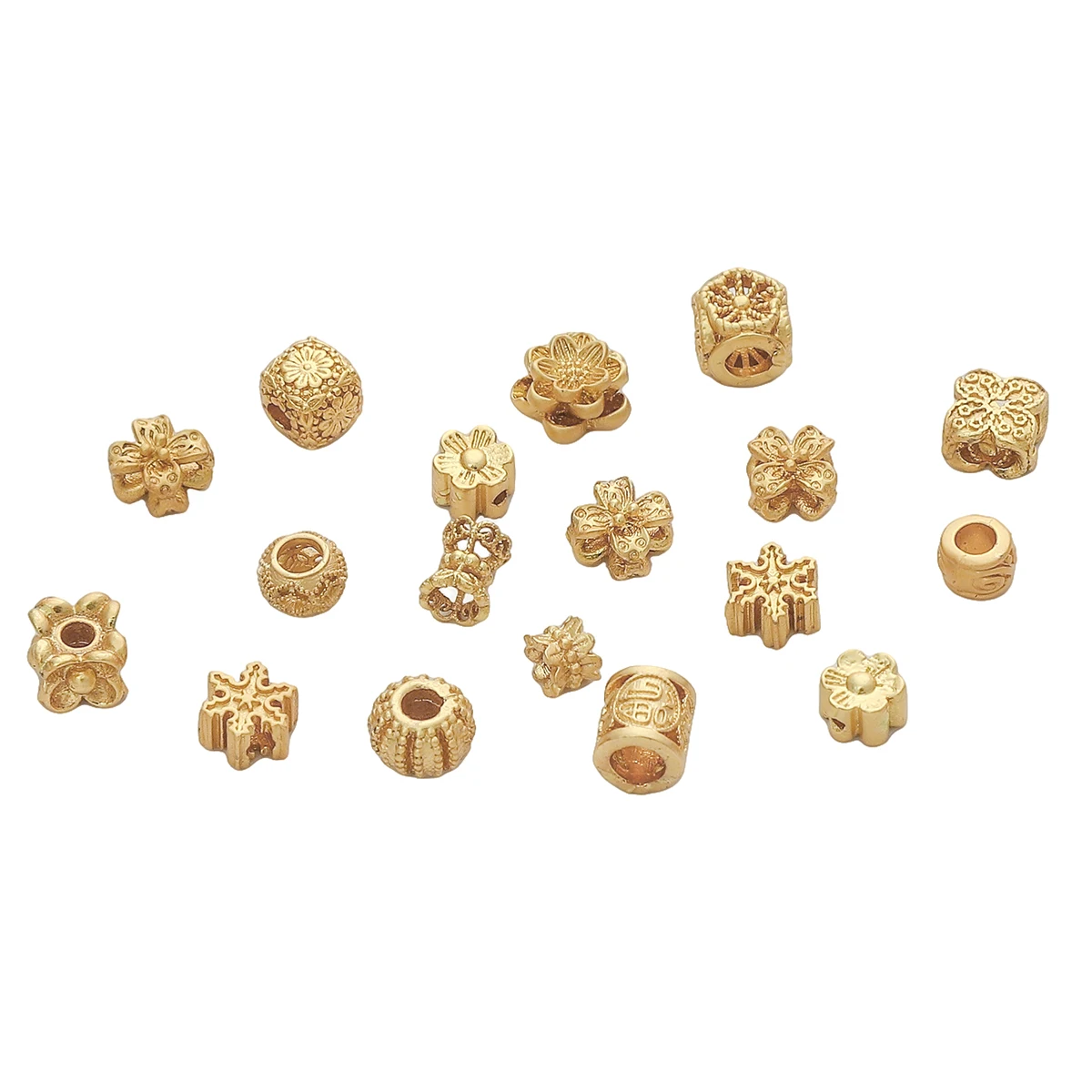 1 قطعة 4-7 مللي متر رائعة Forsted مطلية بالذهب النحاس زهرة خزر عازل ل أساور يدوية القلائد و صنع المجوهرات اكسسوارات #2