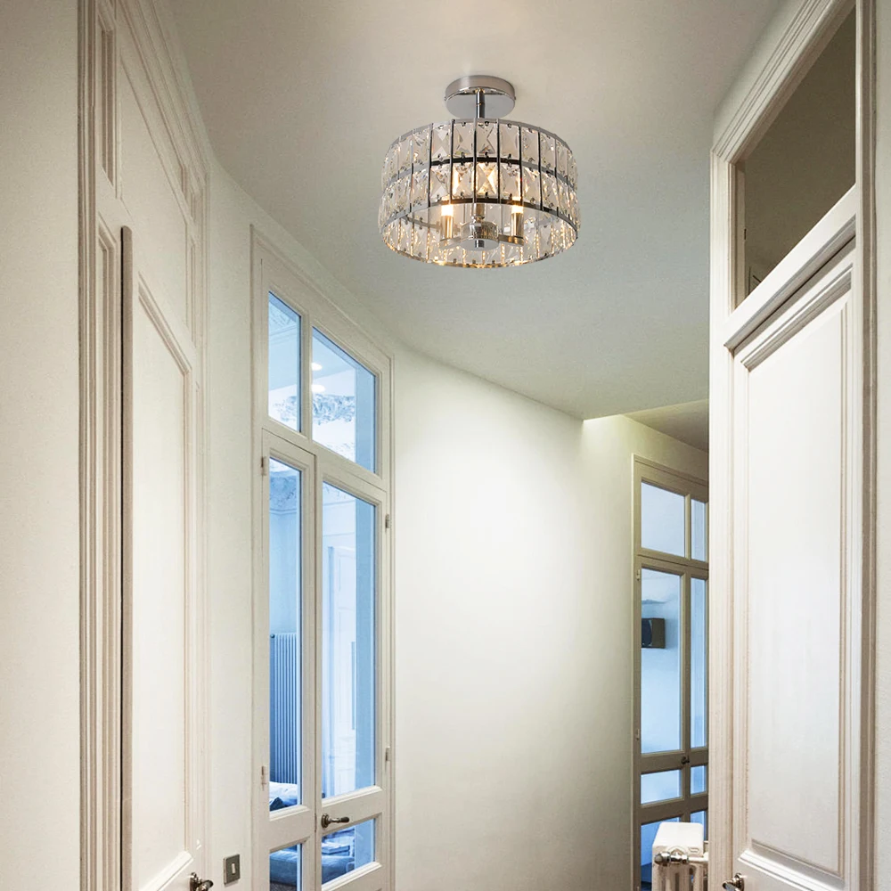 Crystal Ceiling Chandeiler Lamp Modern Indoor Lighting Pendant Light Fixtures Home Decora Led Hanging Light Living Bedroom Lamps