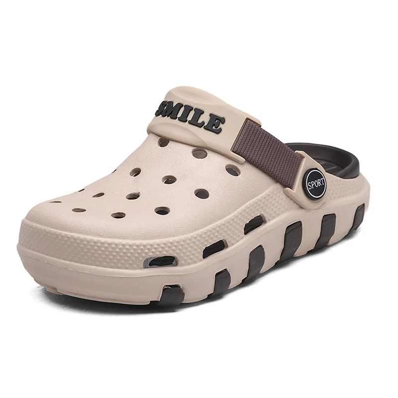 Children's unisex Hole Shoes Summer Non-Slip Outdoor Sandals Closed Toe Shit Feeling Beach Slippers Thick Bottom Soft Bottom