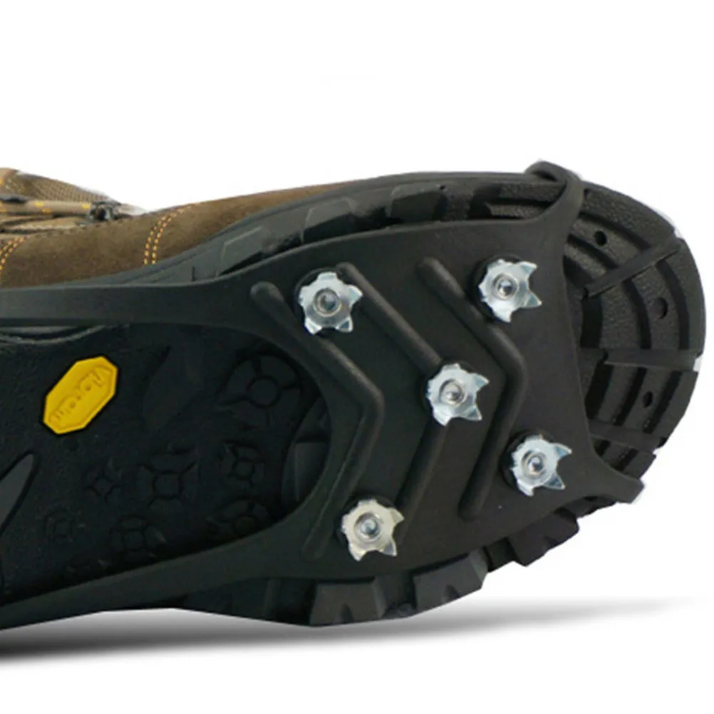 1Pair High Performance Snowfield Cleats Non-Slip Shoe Covers for Outdoor Climbing Hiking Running Jogging Ice Fishing Hunting