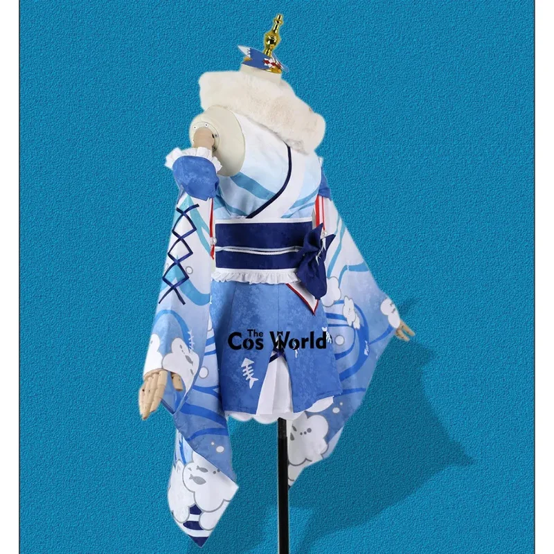 الظاهري YouTuber VTuber Hololive Gawr Gura السنة الجديدة كيمونو ملابس أنيمي تأثيري ازياء #4