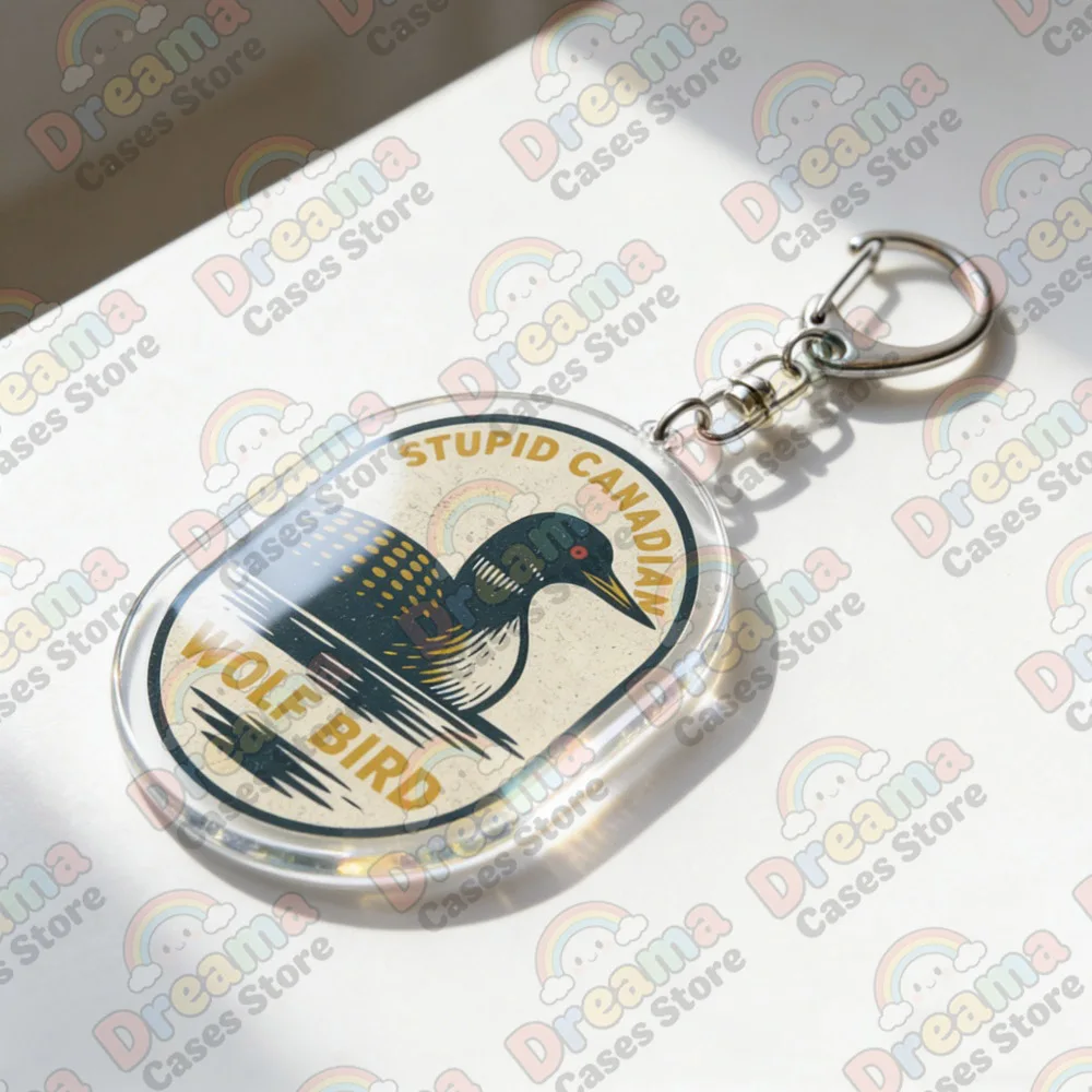 Heated Rivalry Canadian Wolf Bird / Wow Genetic / Hollander Rozanov / I'm Coming To The Cottage / We Didn't Even Kiss Keychain view 4