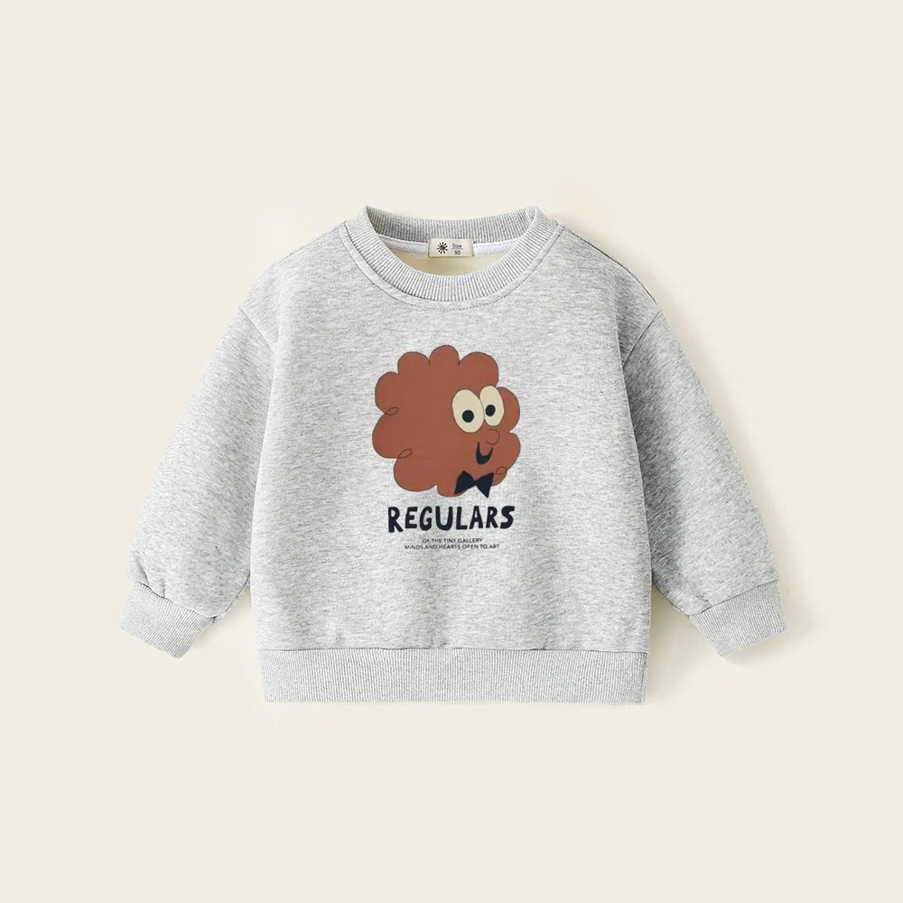 Winter Fleece Sweatshirts for Kids Sweaters Pullover Thicken Warm Girls Hoodies Cartoon Boys Tops Toddler Baby Clothing