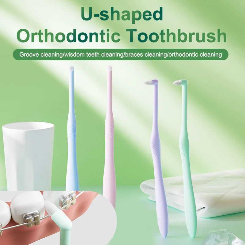 

1Pc Single Tuft Orthodontic Toothbrush Small Round Head Interdental Wisdom Tooth Cleaning Brush Dental Oral Care Tool Set