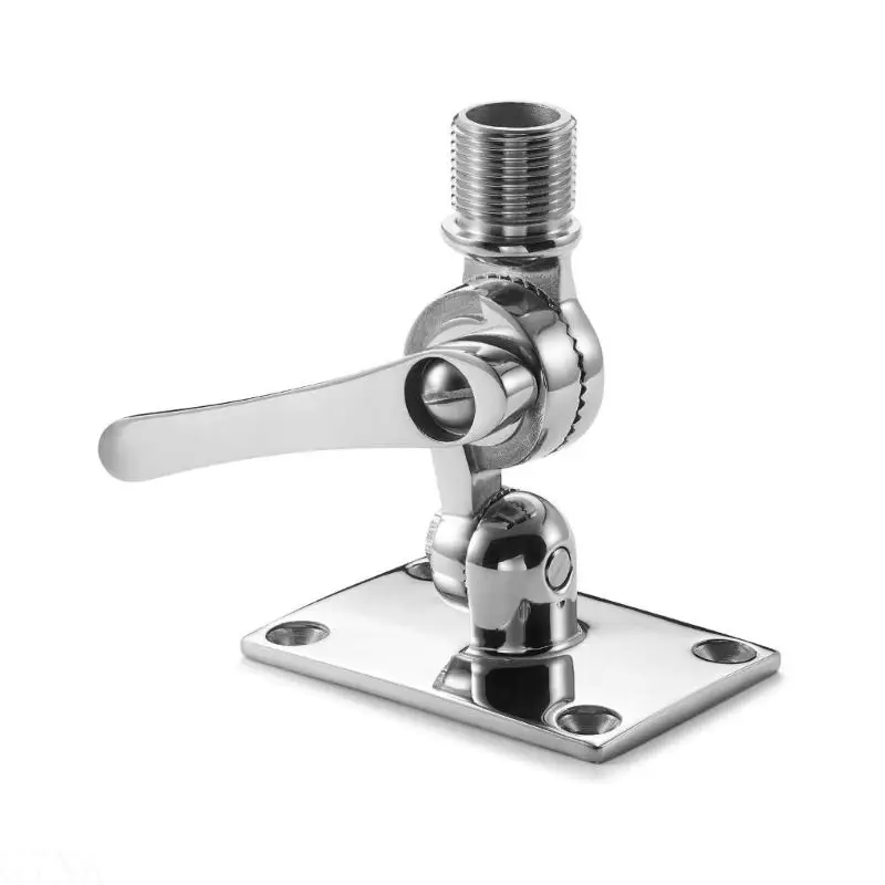 G7NA Ratchet Rail Mount, Marine VHF Antenna Mounts,Radio Antenna Base Stainless Steel Adjustable Base Mount