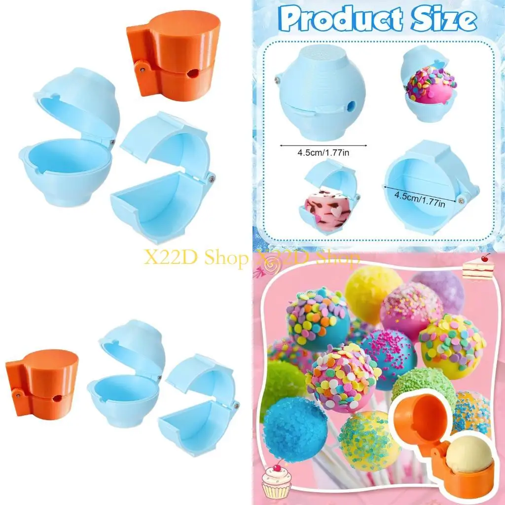 X22D Round Cake Sphere Forming Set with Sphere Cutter and Press for Easy Baking and Even Cake Globes