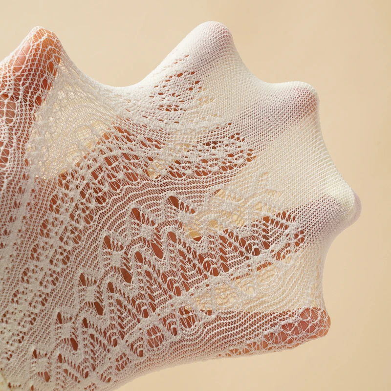 لوليتا الدانتيل الجوارب للنساء Jk مقوس دانتيل العجل رقيقة الجوارب منتصف أنبوب شبكة جوفاء تنفس الجوارب القصيرة أسود أبيض #6