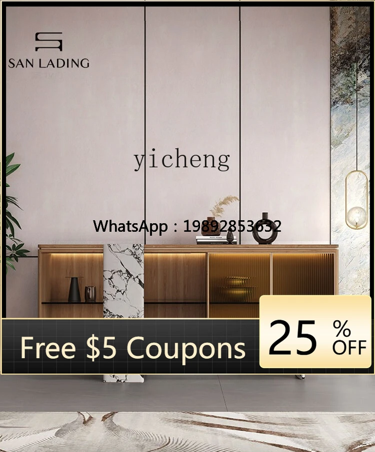 

AB medieval style dining side cabinet log aisle decorative cabinet light luxury high-end display cabinet