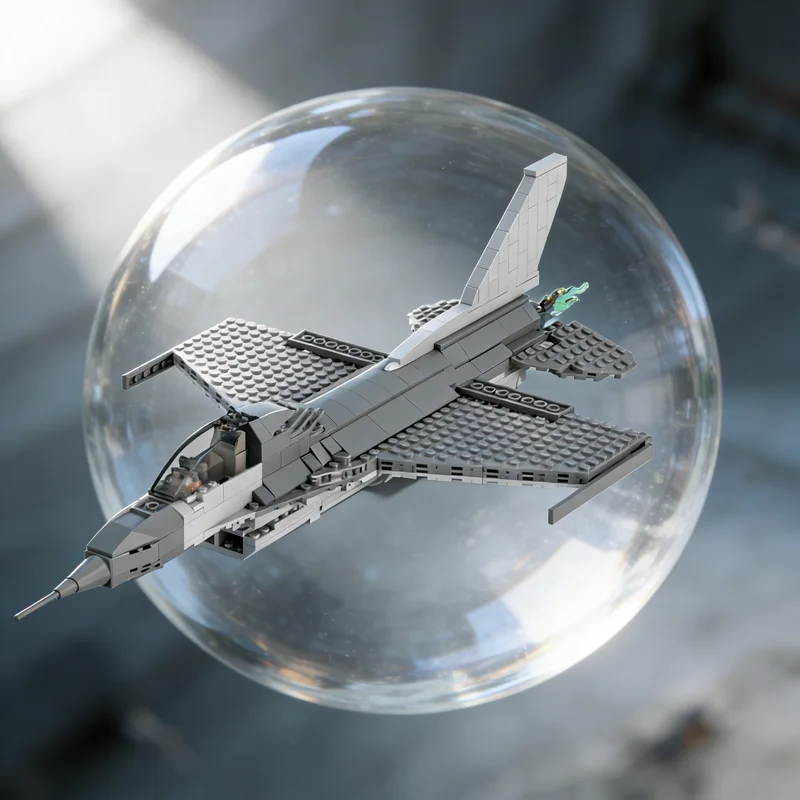 544 pièces MOC F Fighting Falcon Creator Expert, jouet de construction en blocs, assemblage, cadeaux de Noël, idée de bricolage, éducation