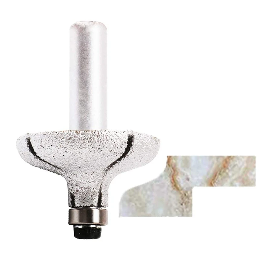 Diamond Router Bits 1/2 inch Shank Brazed Profile Wheel for Quartz Stone Artificial Stone Granite Marble Ceramic