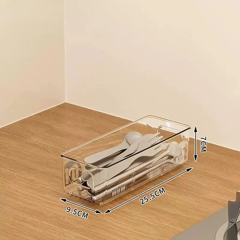 Japanese Style Transparent Acrylic Large High Type Storage Box Slim Cabinet Ultra High Fridge Makeup Box Long Strip Container