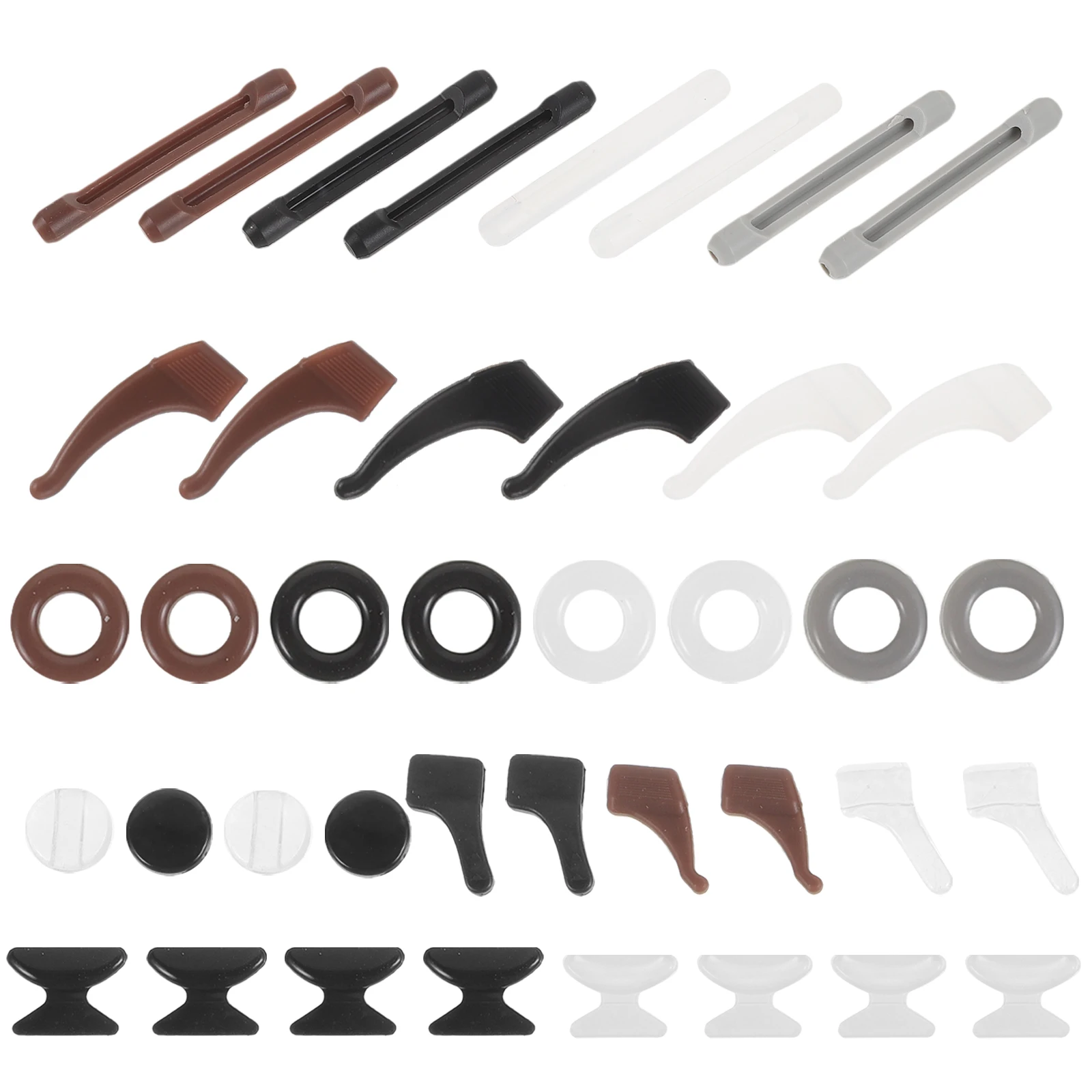 

1 set Glasses Accessory Set Anti-slip Ear Hooks Silicone Holders Eyeglasses Grips Glasses Accessories Non-slip Glass Grips