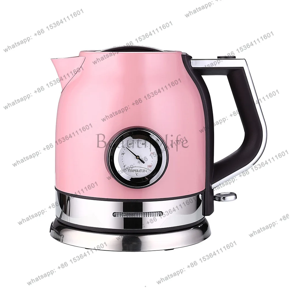 304 stainless steel small household appliance kettle, stainless steel anti-scalding coffee insulation pot with thermometer