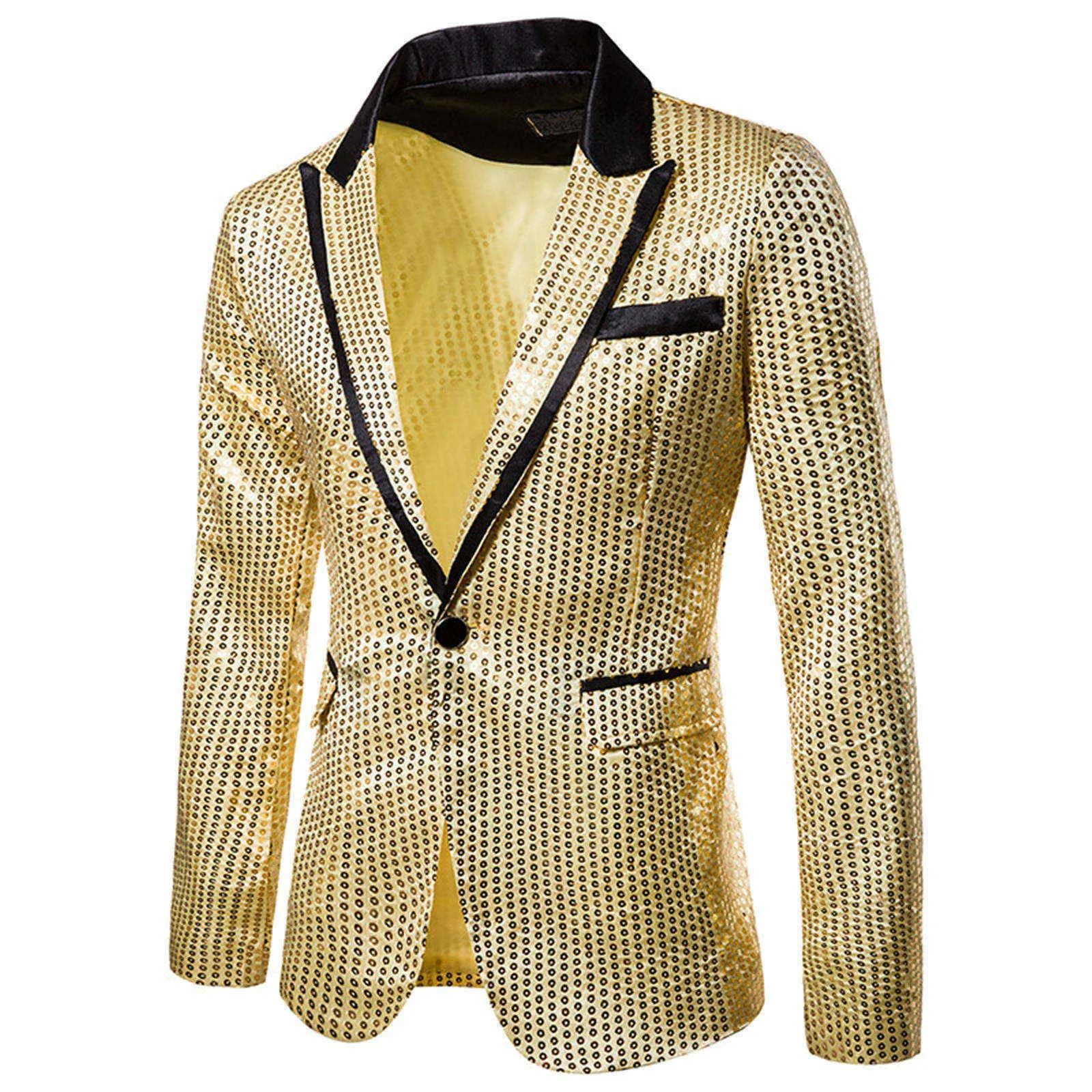 Button Suit Charm One Casual Sequin Party Coat Men\'s Men\'s Coats Big Mens Suits