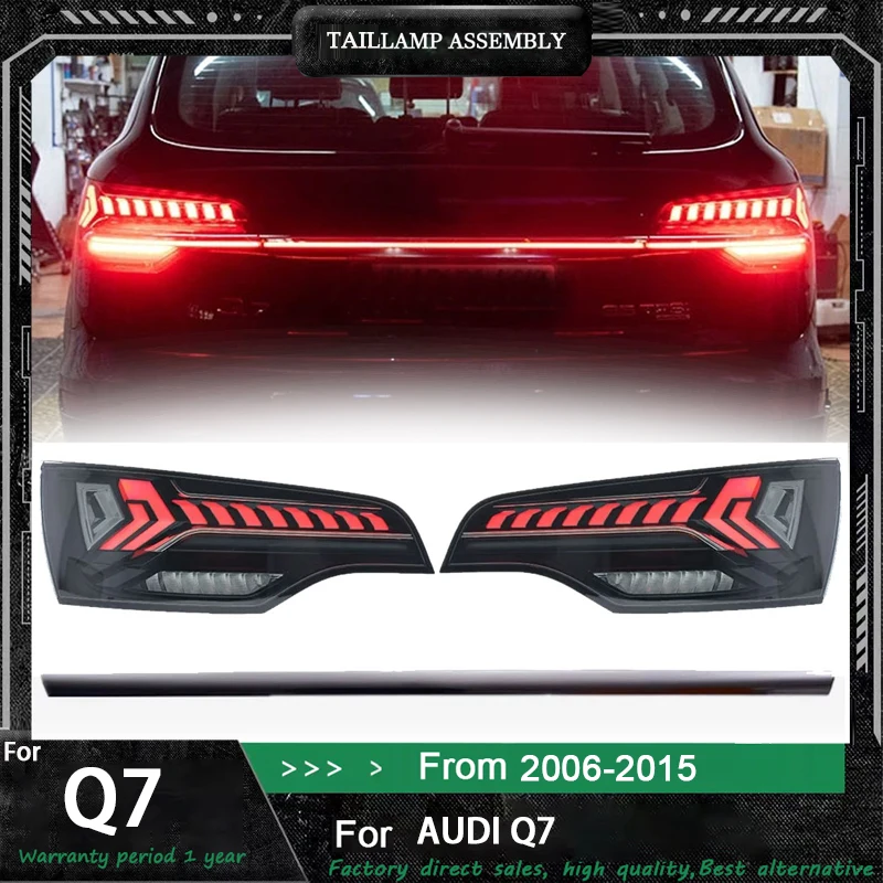 

Автомобильный задний фонарь для Audi Q7 светодиодные сквозные задние фонари 2006-2015 Q7 задние задние фонари DRL ходовые огни автомобильные аксессуары