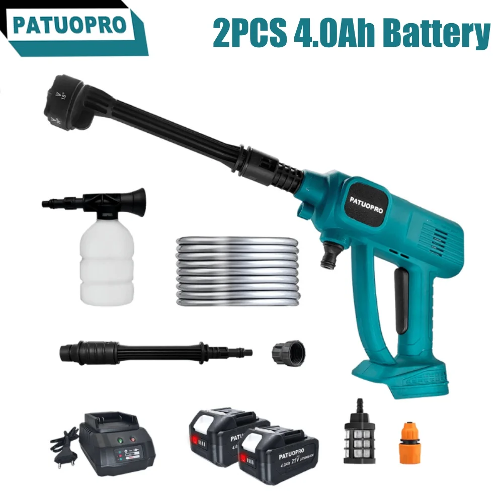 Cordless Electric High Pressure Washer Handheld 6IN1 Spray Nozzle Car Wash Water Gun Garden Spray Gun For Makita 18V Battery