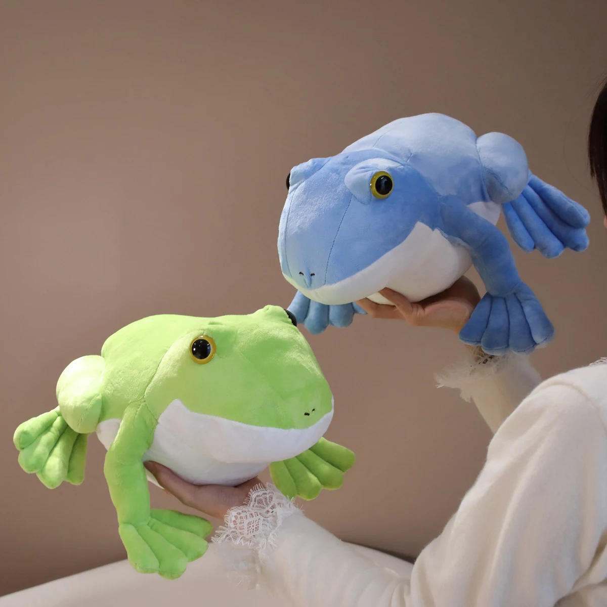 32/40cm Creative Frog Plush Pillow Stuffed Soft Simulation Plush Frog Toys Cushion Cute Dolls for Children Kids Birthday Gift