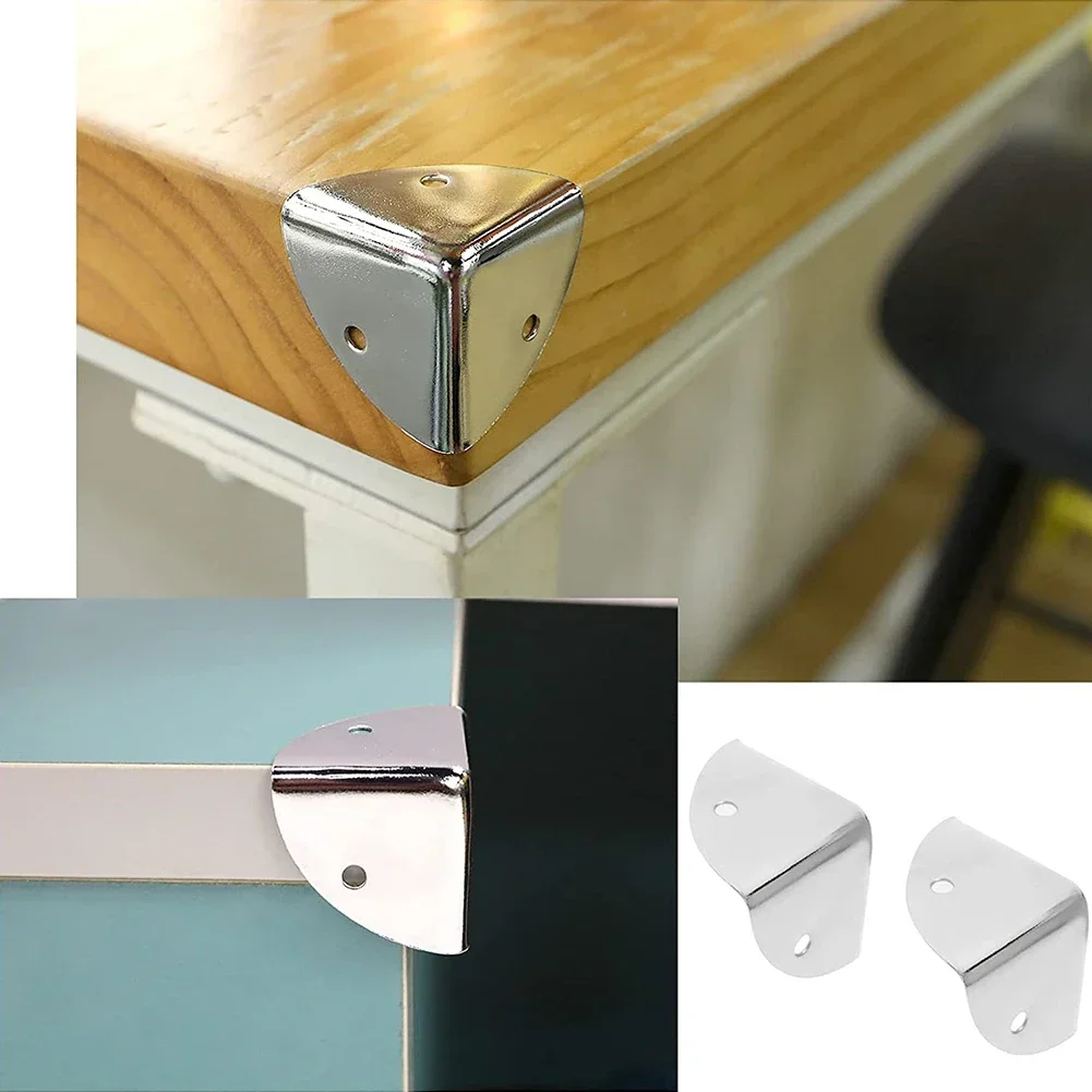 4Pcs Corner Protector Jewelry Chest Box Wooden Case Decorative Feet Leg Metal Corner Bracket Hardware Bracket 40mm image 6