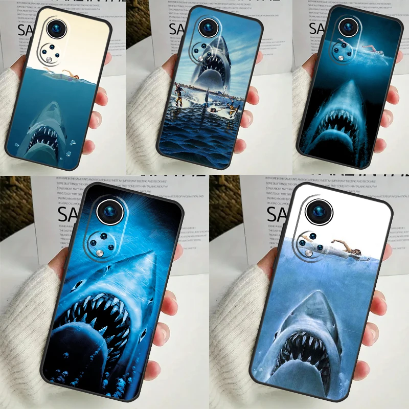 Jaws 1975 Movie Poster Phone Case For Honor 90 Lite 50 70 Magic 5 6 Pro X6 X7 X8 X9 X6a X7a X8a X9a X9b X8b Cover