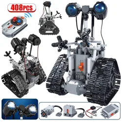 NEW 408PCS Creative Technical RC Robot Electric Building Blocks City Remote Control Intelligent Robot Bricks Kids Christmas Gift