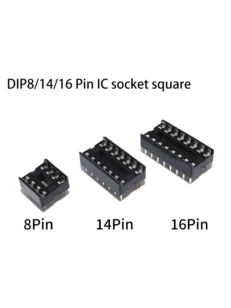 10 Stück DIP8 14 16 Pin Vierkantloch DIP8 DIP14 DIP16 Pin IC Sockel