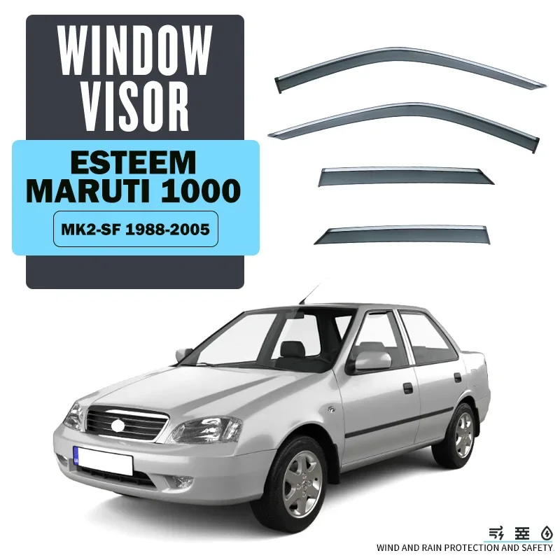 Pare-soleil de fenêtre pour Suzuki Maruti Esteem 1000, protection contre le soleil et la pluie, déflecteur de vent, moulage de protection contre les intempéries