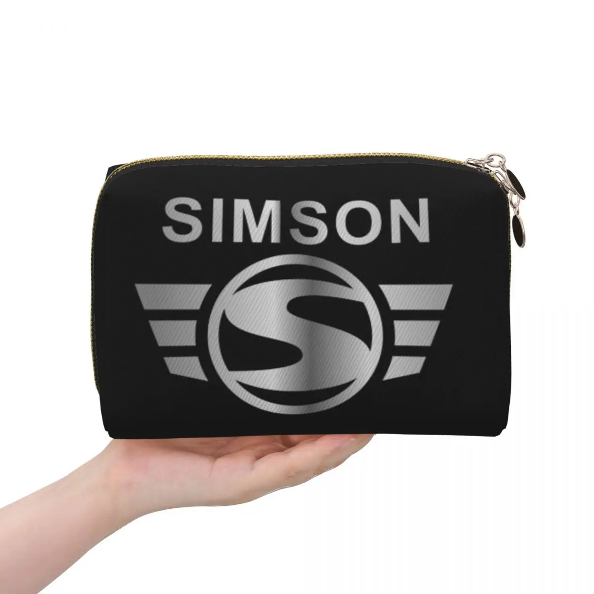 Vintage Simson Women Cosmetic Bag Travel Makeup Organizer Pouch Toiletry Storage Dopp Kit Case