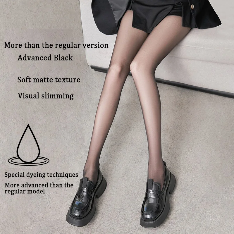 

New Black Pantyhose Spring And Autumn Thin Not Falling Out Of Stock Sexy Ultra-Thin Silk Stockings Womens Anti Hook Silk Durable