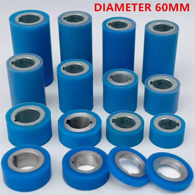 

D 60MM Wrapping Machine Gluing Pressure Wheel Encapsulation Laminating Pressing Walking Flat Wheel Soft Silicone Roller A-T